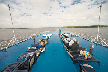 Image showing Onboard of river cruise ship