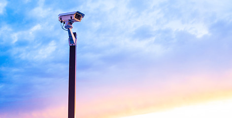 Image showing Security camera sunset