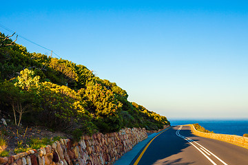 Image showing Seaside Curving Road