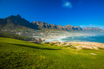 Image showing Camps Bay Hillside with Posts