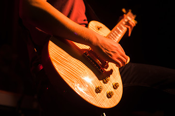 Image showing Guitarist on stage