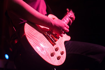 Image showing Guitarist on stage