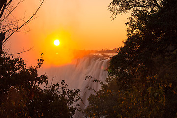 Image showing Victoria Falls Up Close