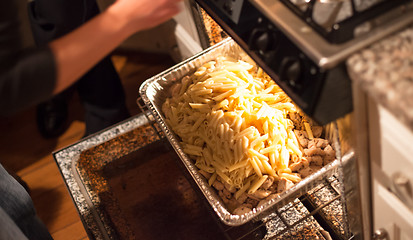 Image showing Macaroni broccoli cheese and chicken