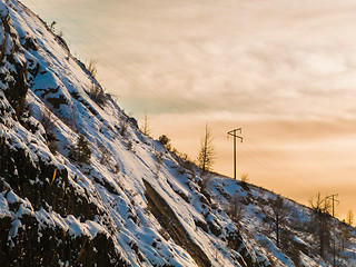 Image showing Snowy hillside in Kamloops BC