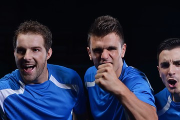 Image showing soccer players celebrating victory