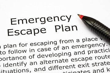 Image showing Emergency Escape Plan