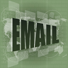 Image showing business concept: pixelated words email on digital screen