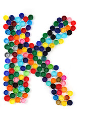 Image showing K letter from plastic alphabet