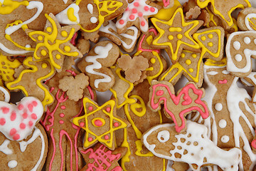 Image showing christmas gingerbread background 