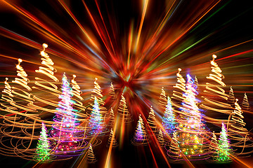 Image showing xmas background with christmas tree