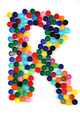 Image showing R letter from plastic alphabet