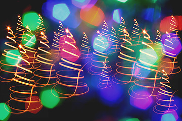 Image showing christmas background from the color lights