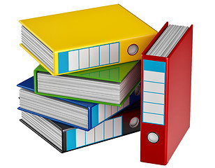 Image showing colored folders stores important documents