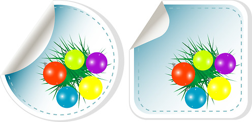 Image showing set of christmas stickers