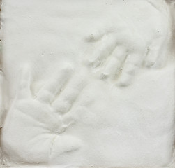 Image showing Children's hand prints