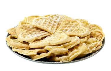 Image showing Waffles on white