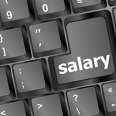 Image showing computer keyboard with salary button