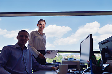 Image showing business people in a meeting at office