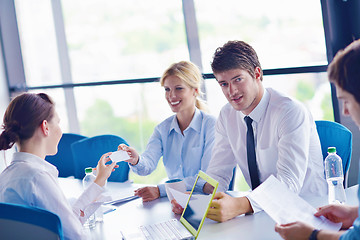 Image showing business people in a meeting at office