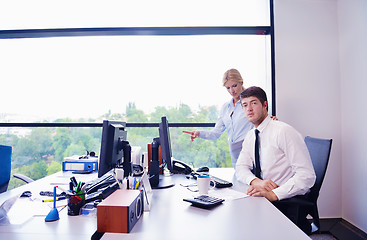 Image showing business people in a meeting at office