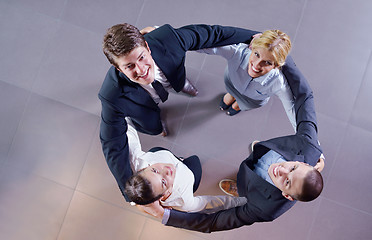 Image showing business people group joining hands