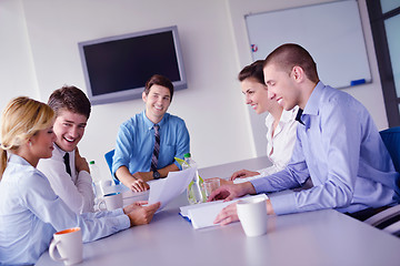 Image showing business people in a meeting at office