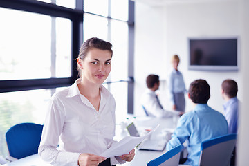 Image showing business people in a meeting at office