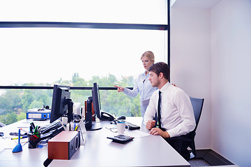 Image showing business people in a meeting at office