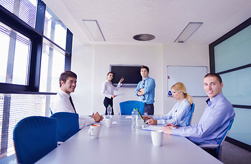 Image showing business people in a meeting at office