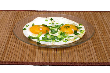 Image showing Fried eggs.