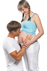 Image showing Pregnant woman with husband