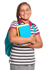 Image showing Girl with books