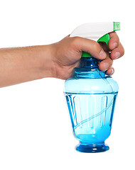 Image showing Hand with spray bottle