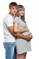 Image showing Pregnant woman with husband