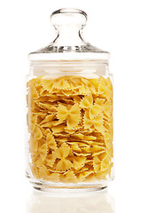 Image showing Pasta in glass pot