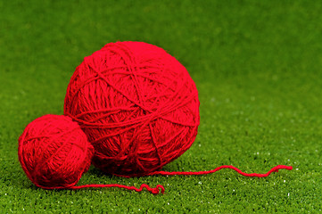 Image showing Red ball of yarn