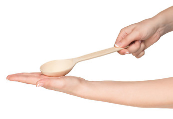 Image showing Hand with spoon