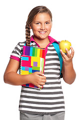 Image showing Girl with exercise books