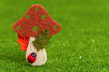 Image showing Artificial mushrooms