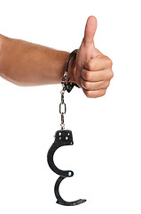 Image showing Hand with handcuffs