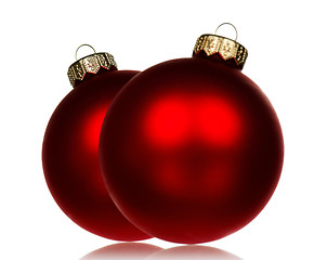 Image showing Red baubles