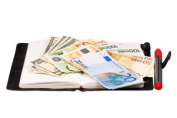 Image showing Money and notepad