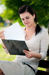 Image showing Young business woman