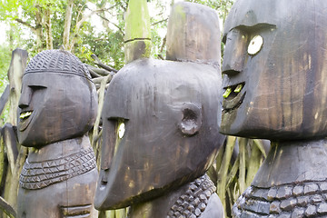 Image showing Wooden statues

