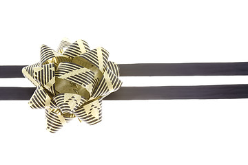 Image showing Black and gold ribbon

