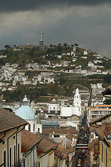 Image showing View on quito city. ecuador