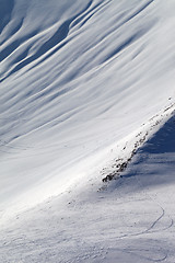 Image showing View on off-piste slope