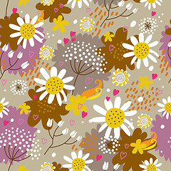 Image showing Floral seamless pattern in vector