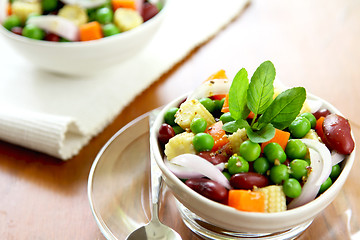 Image showing Beans & peas salad